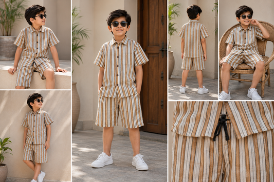 Boys Matching Shirt & Shorts Set